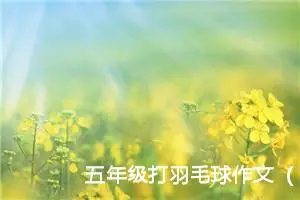 五年级打羽毛球作文（精选10篇）