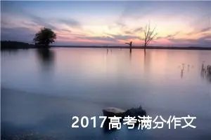 2017高考满分作文：带给这个世界一份温暖