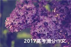 2017高考满分作文：关于高考