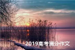 2019高考满分作文：中国有戏我梦圆