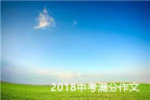 2018中考满分作文：她努力的样子闪闪发光