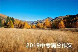 2019中考满分作文：幸好，我多走了两步