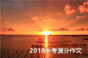 2018中考满分作文：那一刻，我没有回头