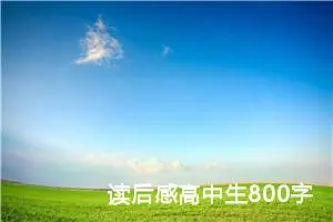 读后感高中生800字（精选10篇）