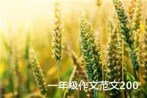 一年级作文范文200字8篇