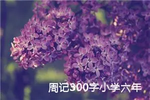 周记300字小学六年级（精选10篇）