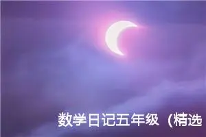 数学日记五年级（精选12篇）