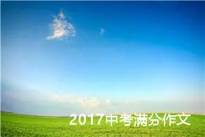 2017中考满分作文：我依然陪你一起走