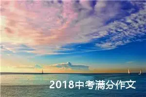 2018中考满分作文：幸福在飞翔