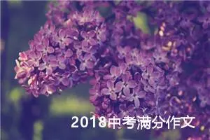 2018中考满分作文：​只争朝夕