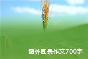 窗外即景作文700字