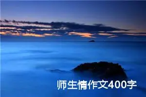 师生情作文400字