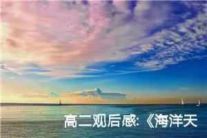 高二观后感:《海洋天堂》观后感12