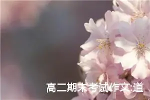 高二期末考试作文:道德与学历