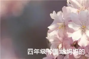 四年级书信:给妈妈的一封信