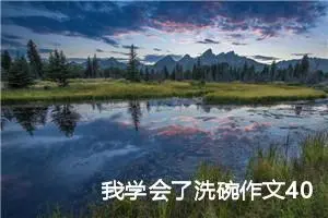 我学会了洗碗作文400字优秀四年级（精选12篇）