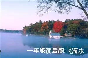 一年级读后感:《滴水穿石的启示》读后感