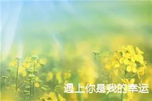 遇上你是我的幸运