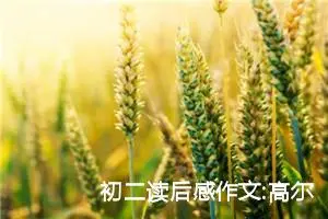 初二读后感作文:高尔基的童年读后感