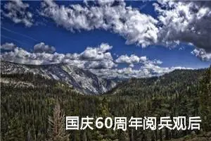 国庆60周年阅兵观后感