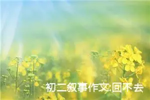 初二叙事作文:回不去的时光