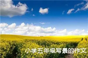 小学五年级写景的作文（精选20篇）