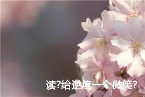 读?给逆境一个微笑?有感