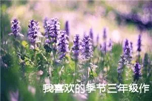 我喜欢的季节三年级作文400字左右