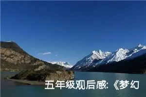 五年级观后感:《梦幻飞翔岛》观后感