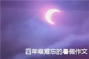 四年级难忘的暑假作文（精选10篇）