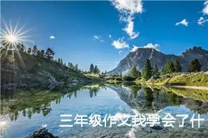 三年级作文我学会了什么400字（精选10篇）