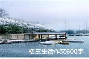 初三生活作文600字（20篇）