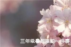 三年级暑假里的一件事作文（精选10篇）