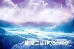 暑假生活作文800字左右初二（12篇）