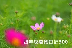 四年级暑假日记300字（精选20篇）