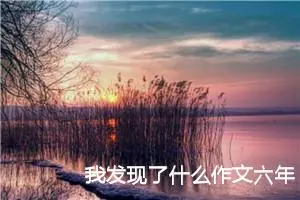 我发现了什么作文六年级600字（精选10篇）