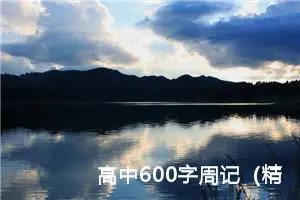 高中600字周记（精选20篇）