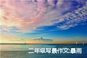 二年级写景作文:暴雨中的公园