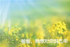 爸爸，我想对您说五年级作文