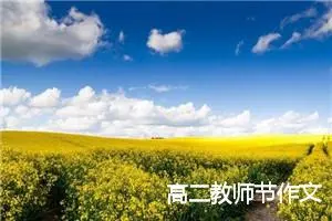 高二教师节作文