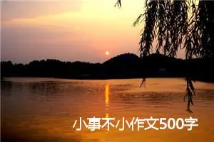 小事不小作文500字