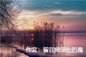 作文：留在我深处的是无奈